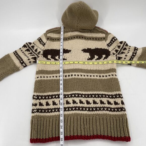 Parajumpers Hooded Cardigan Sweater Womens XS Bear Handknit‎ - Picture 8 of 9